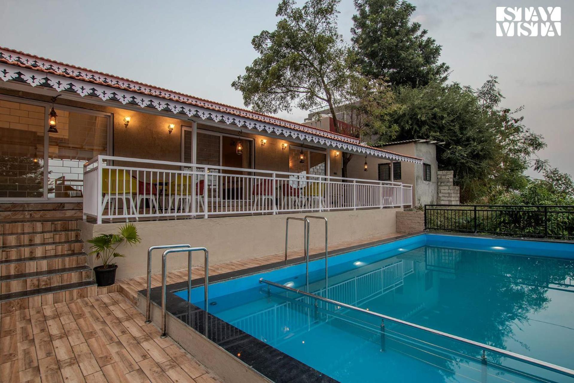 Stayvista'S Harvest Haven - Pool-View Villa With Deck & Machan Near Sula Nashik Ngoại thất bức ảnh